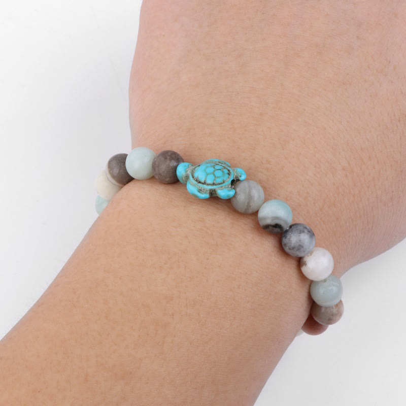 Olivenorma Turtle Blessing Amulet Gemstone Bracelet - image 2