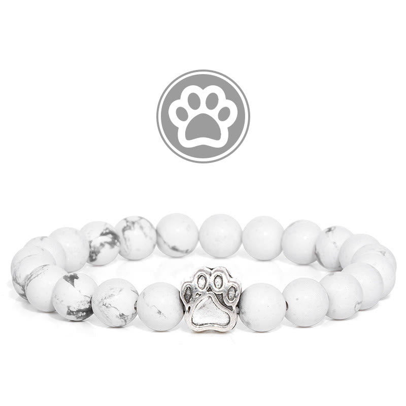 Olivenorma Furry Blessing Paw Gemstone Bracelet - Howlite - image 1