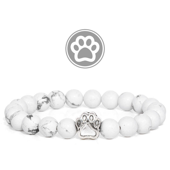 Olivenorma Furry Blessing Paw Gemstone Bracelet - Howlite - image 1