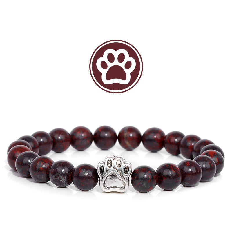 Olivenorma Furry Blessing Paw Gemstone Bracelet - Garnet - image 10