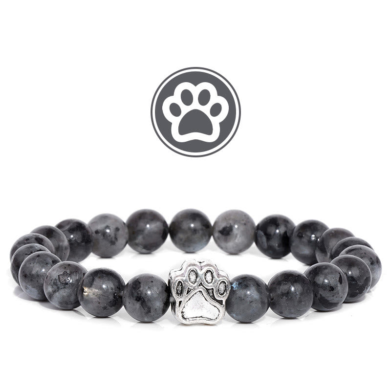 Olivenorma Furry Blessing Paw Gemstone Bracelet - Labradorite - image 4