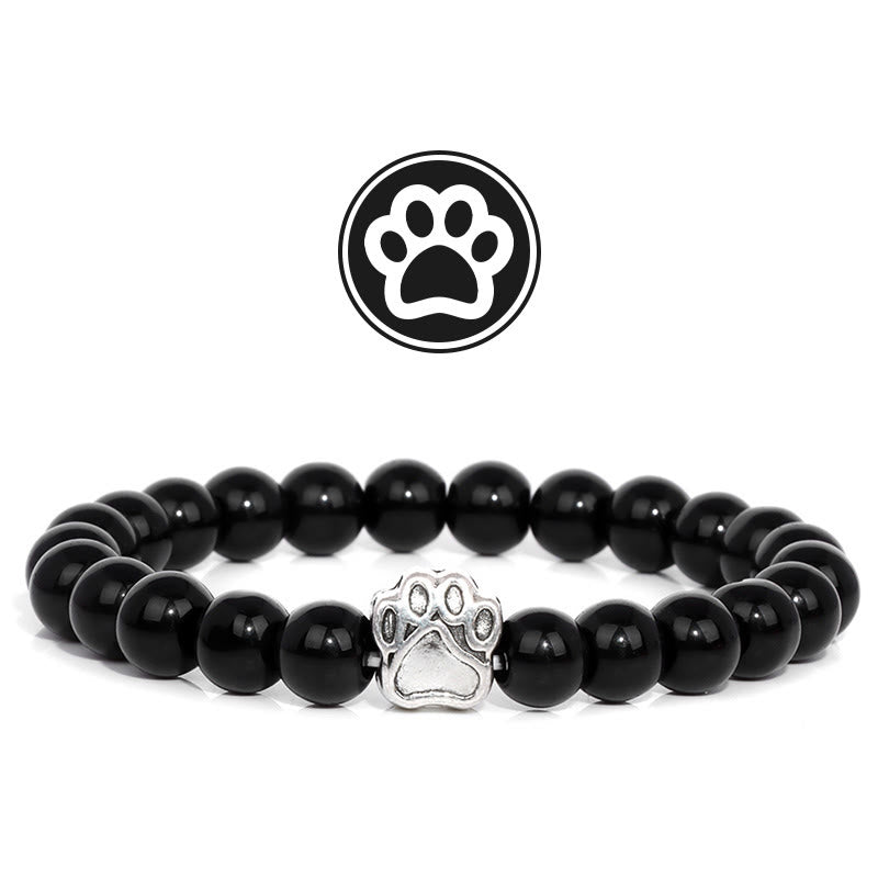 Olivenorma Furry Blessing Paw Gemstone Bracelet - Obsidian - image 9
