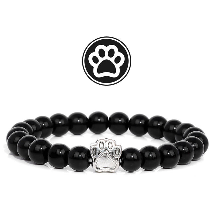 Olivenorma Furry Blessing Paw Gemstone Bracelet - Obsidian - image 9