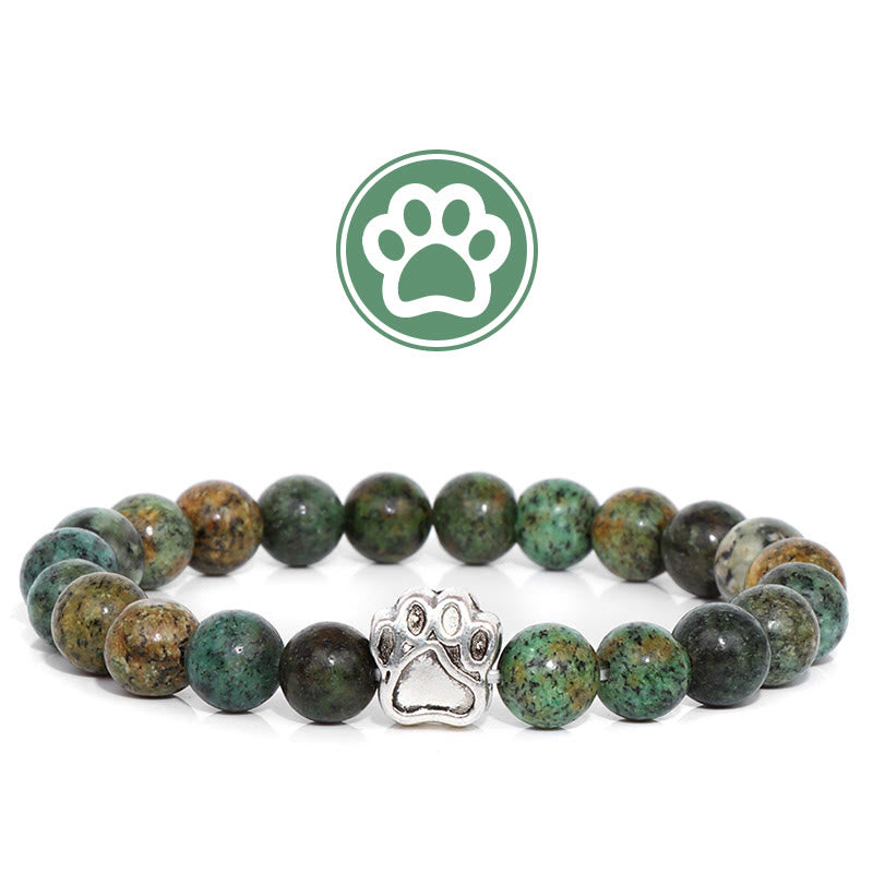 Olivenorma Furry Blessing Paw Gemstone Bracelet - African Turquoise - image 7