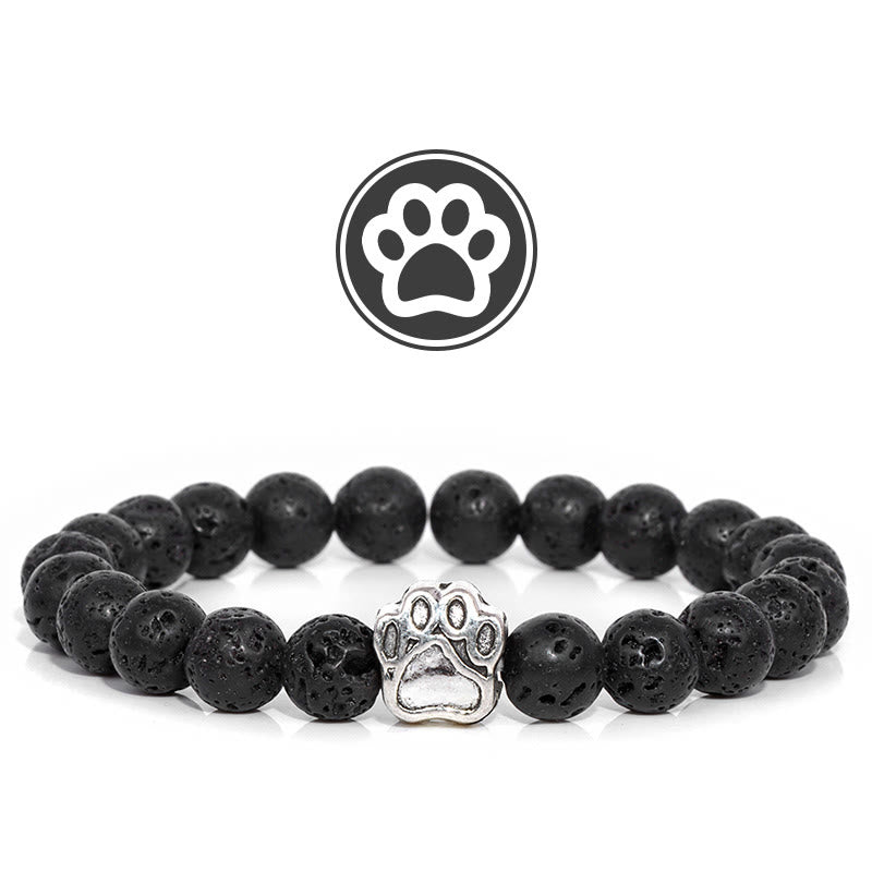 Olivenorma Furry Blessing Paw Gemstone Bracelet - Lava Stone - image 8