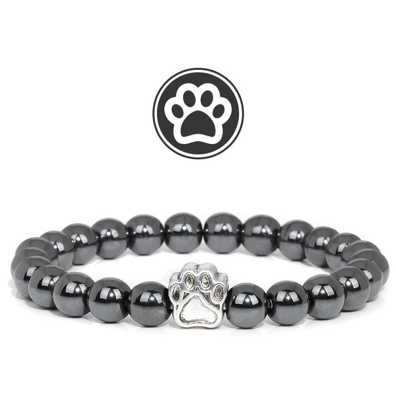 Olivenorma Furry Blessing Paw Gemstone Bracelet - Hematite - image 5