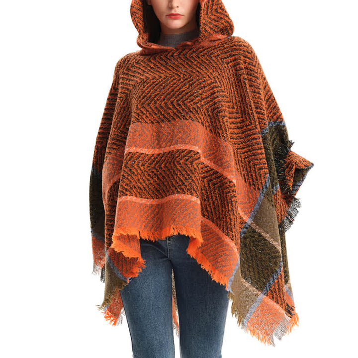 Olivenorma Cozy Herringbone Pullover Poncho Shawl - image 0