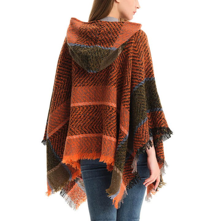 Olivenorma Cozy Herringbone Pullover Poncho Shawl - image 3