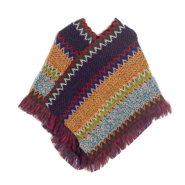 Olivenorma Boho Chic Fringe Wrap Shawl - Purple Yellow - image 12