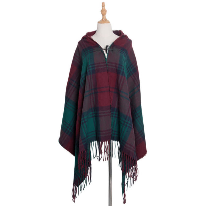Olivenorma Classic Tartan Blanket Scarf Shawl - Red Green Plaid - image 11