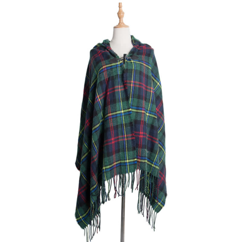 Olivenorma Classic Tartan Blanket Scarf Shawl - Green Plaid - image 14