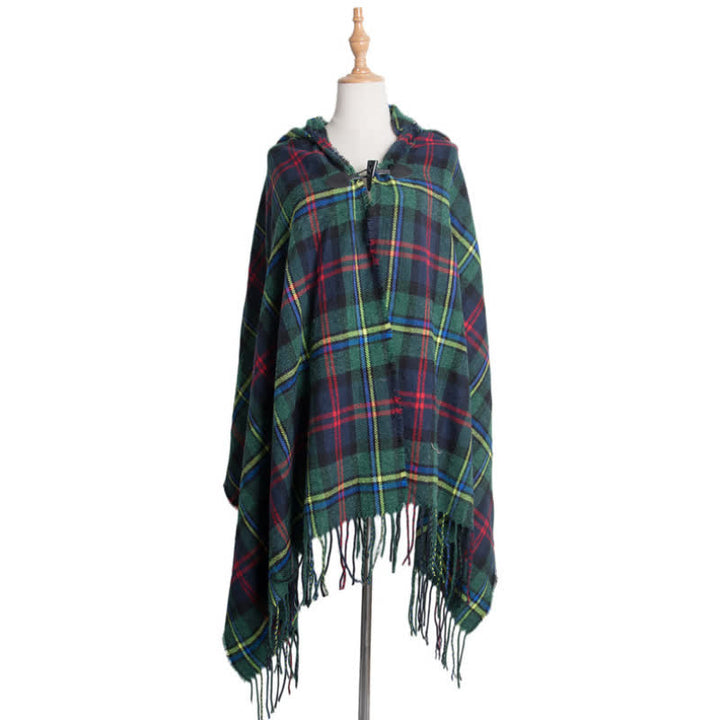Olivenorma Classic Tartan Blanket Scarf Shawl - Green Plaid - image 14