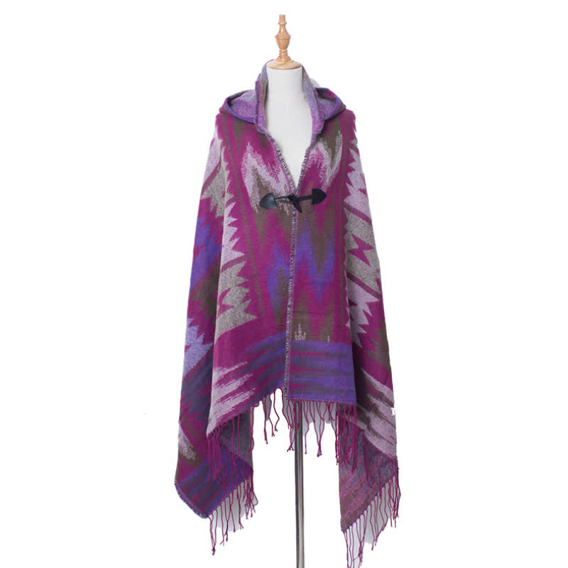 Olivenorma Classic Tartan Blanket Scarf Shawl - Purple - image 8