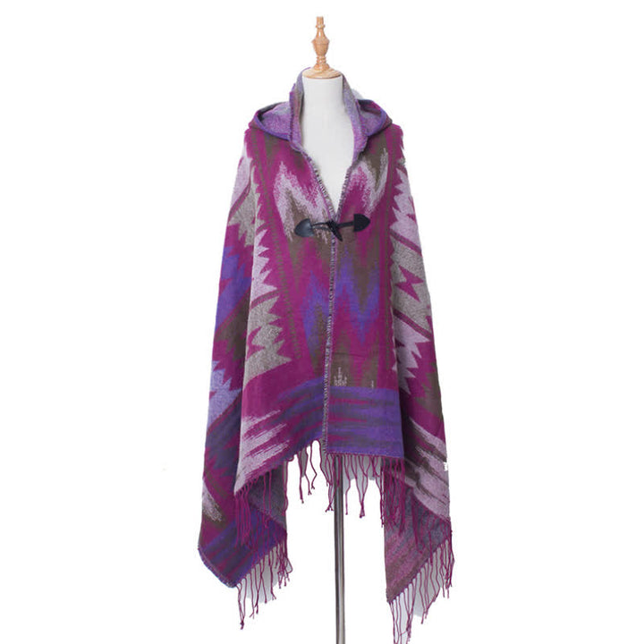 Olivenorma Classic Tartan Blanket Scarf Shawl - Purple - image 8