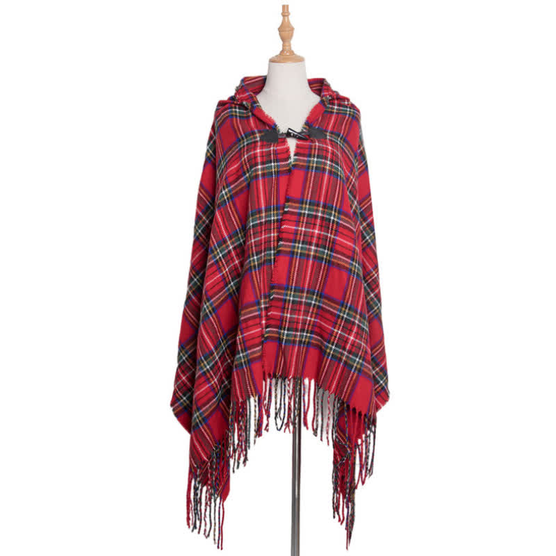 Olivenorma Classic Tartan Blanket Scarf Shawl - Red Plaid - image 12