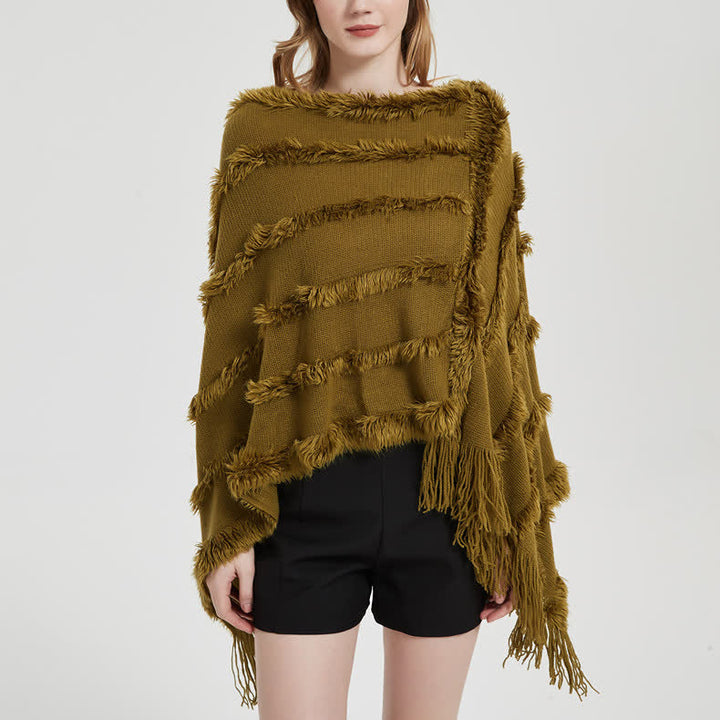 Olivenorma Solid Color Fringe Wrap Cardigan Shawl - image 4