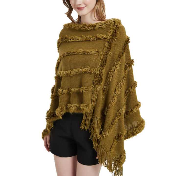 Olivenorma Solid Color Fringe Wrap Cardigan Shawl - image 3