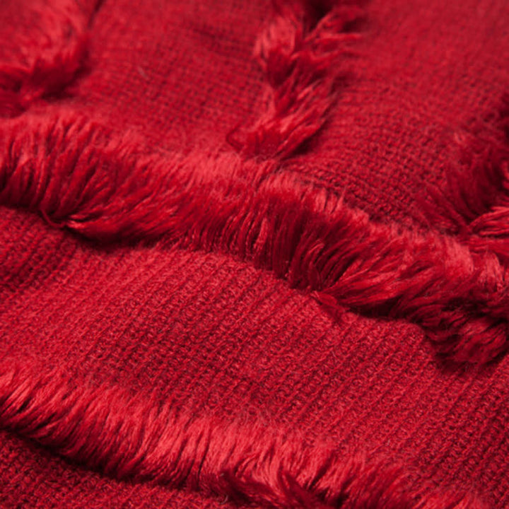 Olivenorma Solid Color Fringe Wrap Cardigan Shawl - image 17