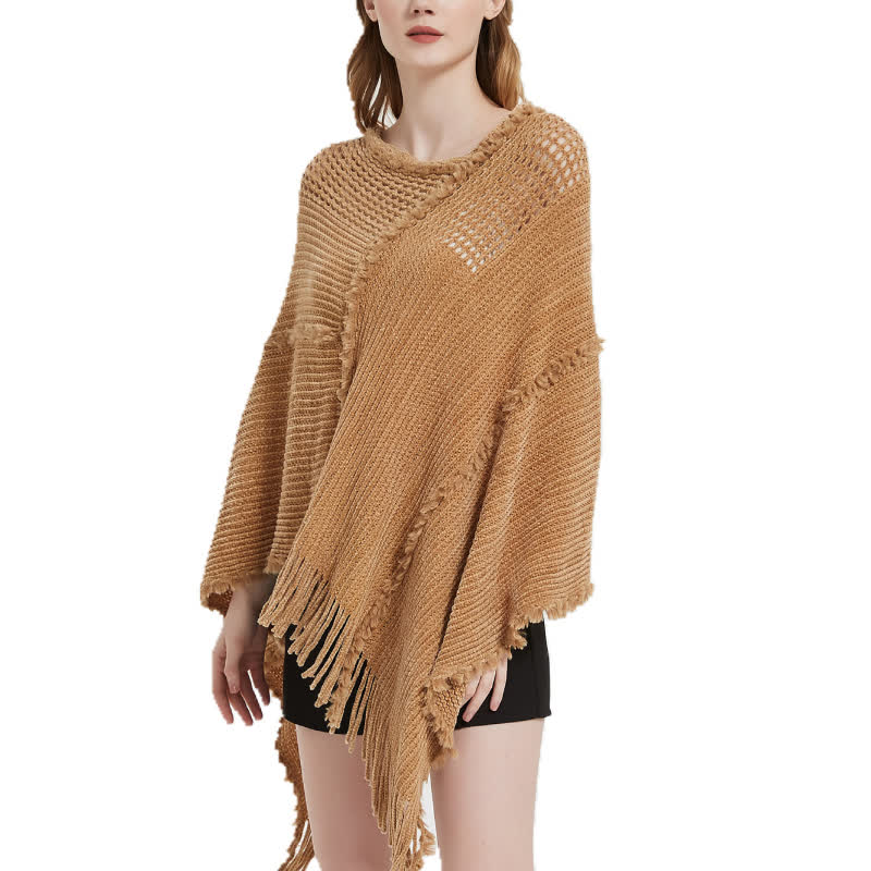 Olivenorma Fringed Camel Wrap Cardigan Shawl - image 2