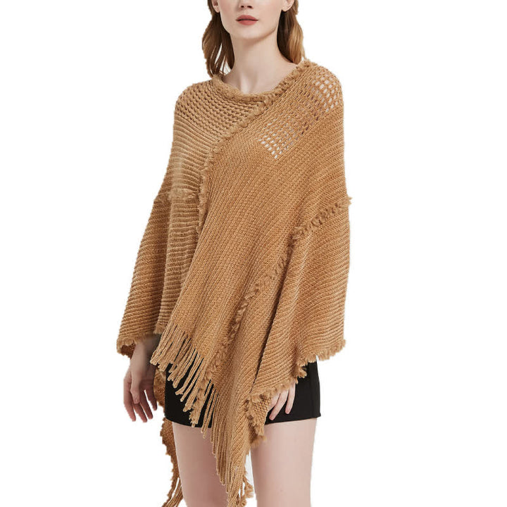 Olivenorma Fringed Camel Wrap Cardigan Shawl - image 2