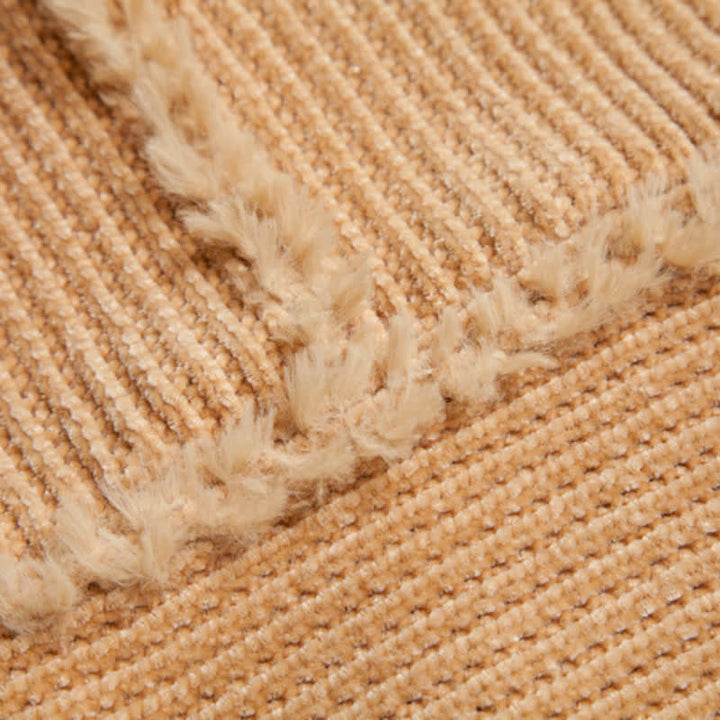 Olivenorma Fringed Camel Wrap Cardigan Shawl - image 15