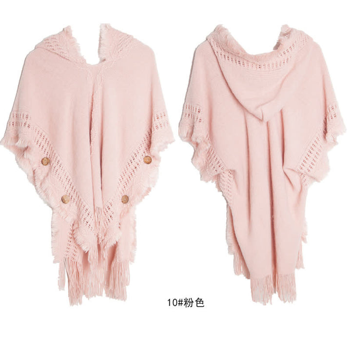 Olivenorma Fuzzy Ivory Acrylic Cardigan Shawl - Pink - image 19