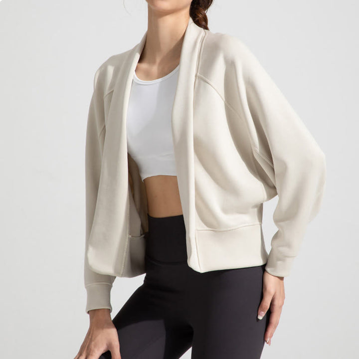 Olivenorma Long Sleeve Soft Open Front Jacket Meditation Yoga Tops Cardigan - image 5