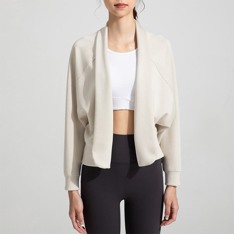 Olivenorma Long Sleeve Soft Open Front Jacket Meditation Yoga Tops Cardigan - image 6