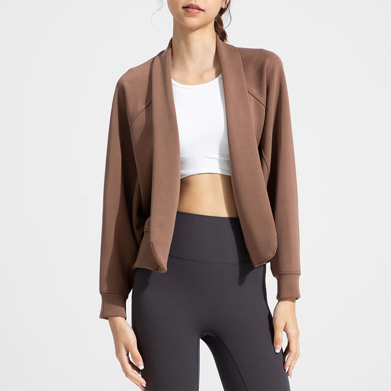 Olivenorma Long Sleeve Soft Open Front Jacket Meditation Yoga Tops Cardigan - image 1