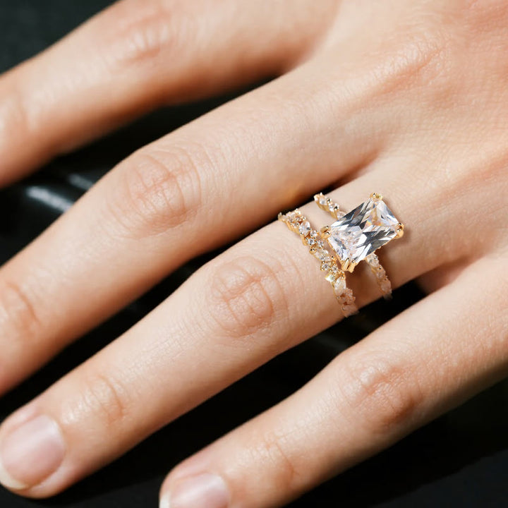 FREE Today: Sun-Kissed Embrace Moissanite Duo Ring - image 1
