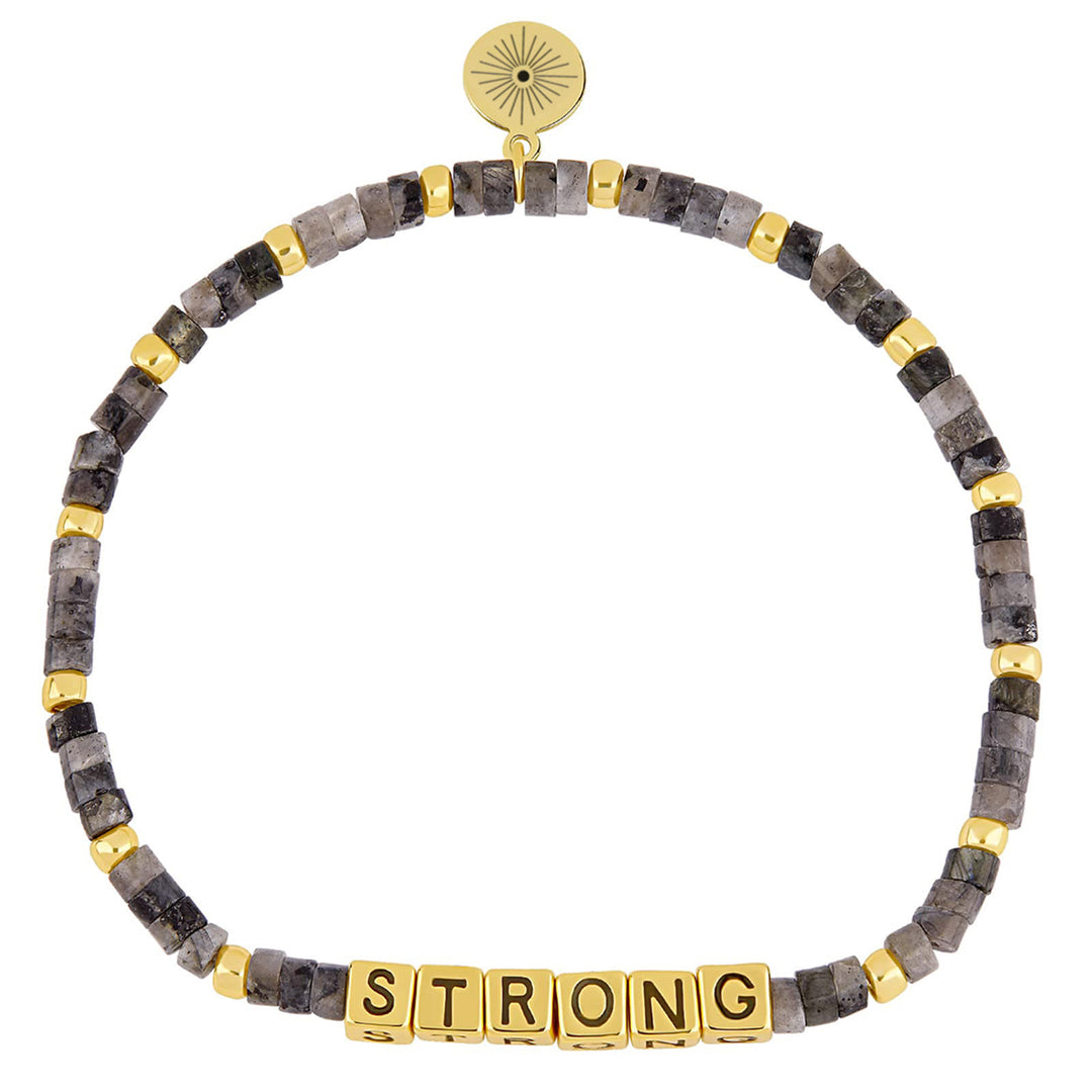 Olivenorma GIRL POWER Letter Words Meaningful Facted Beaded Gemstone Bracelet - STRONG (Labradorite) - image 16