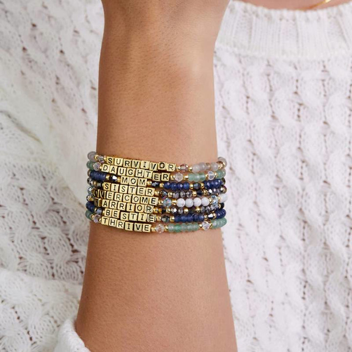 Olivenorma GIRL POWER Letter Words Meaningful Facted Beaded Gemstone Bracelet - image 22