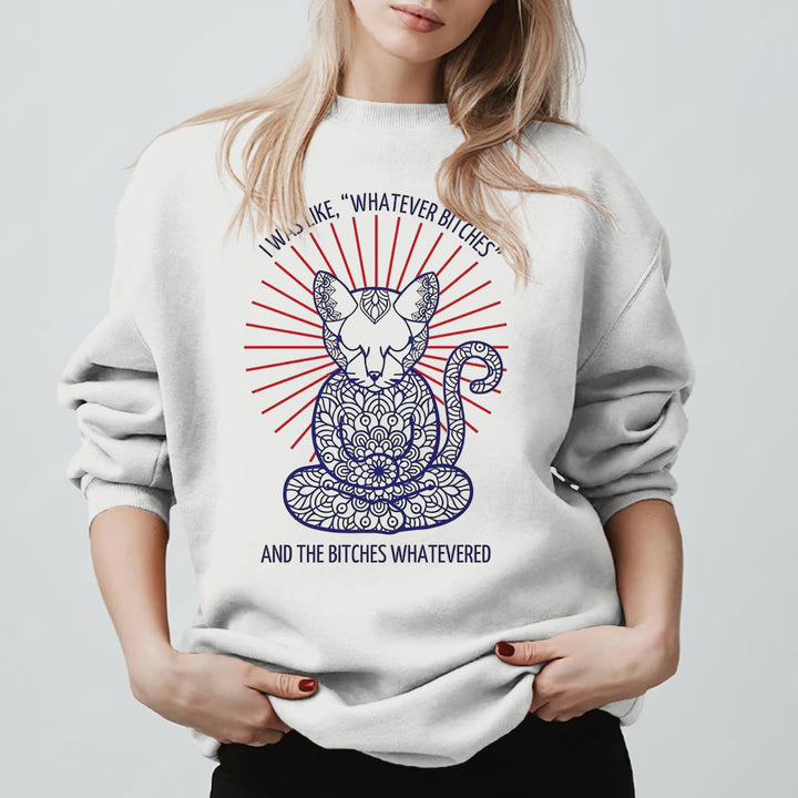 Olivenorma WHATEVER BIT*HES Meditation Inspiritual Long Sleeve Crewneck Sweatshirt - image 6