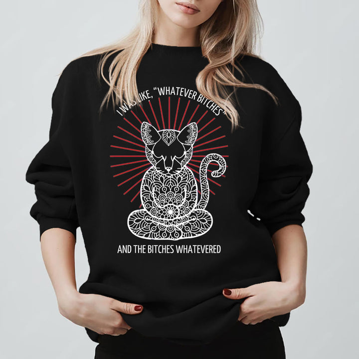 Olivenorma WHATEVER BIT*HES Meditation Inspiritual Long Sleeve Crewneck Sweatshirt - image 8