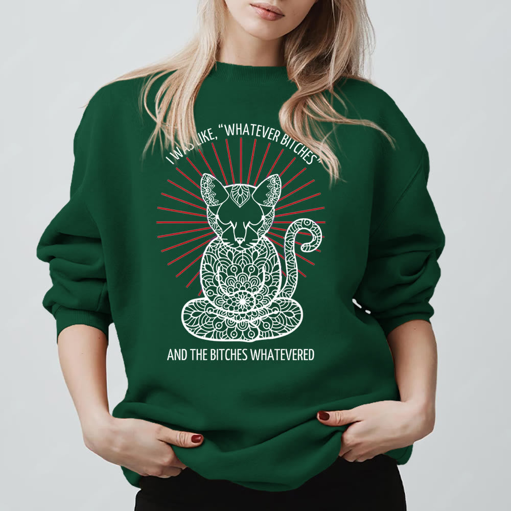 Olivenorma WHATEVER BIT*HES Meditation Inspiritual Long Sleeve Crewneck Sweatshirt - image 16