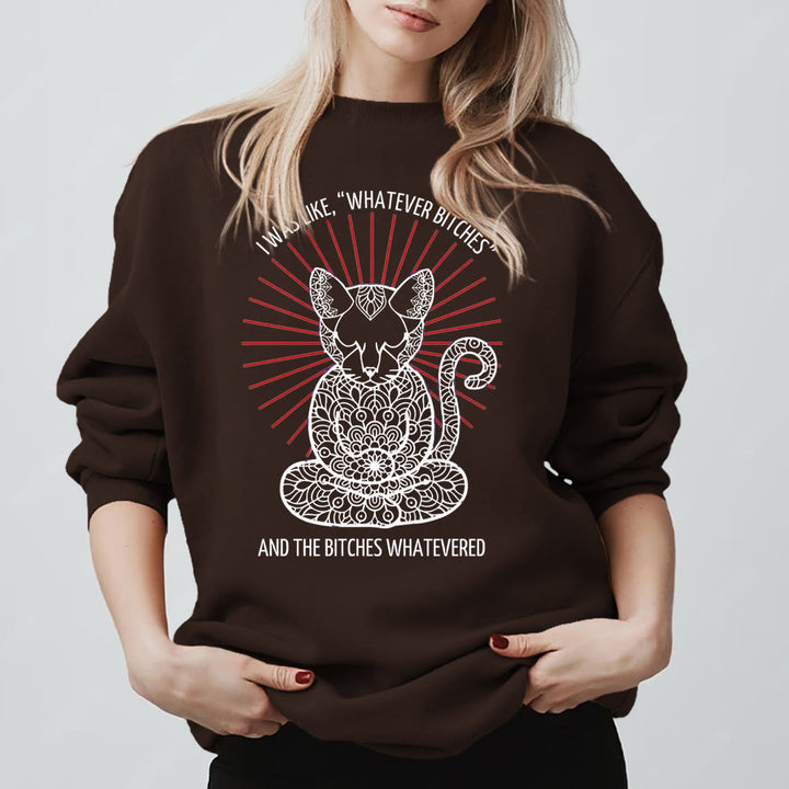 Olivenorma WHATEVER BIT*HES Meditation Inspiritual Long Sleeve Crewneck Sweatshirt - image 12