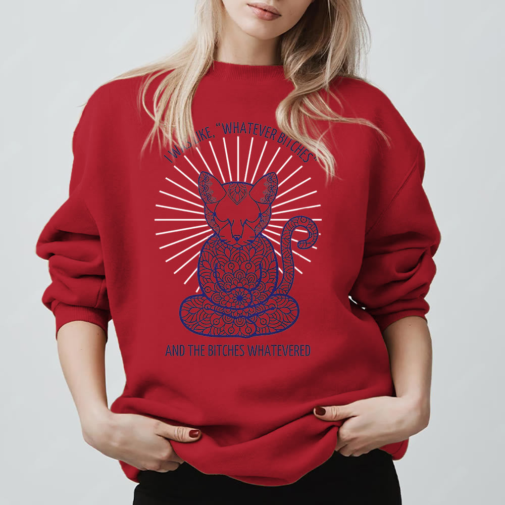 Olivenorma WHATEVER BIT*HES Meditation Inspiritual Long Sleeve Crewneck Sweatshirt - image 14