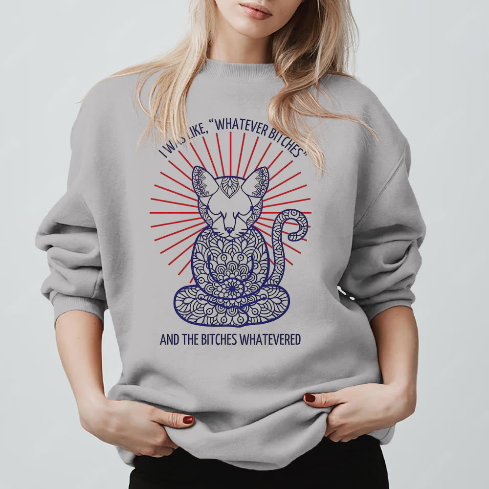 Olivenorma WHATEVER BIT*HES Meditation Inspiritual Long Sleeve Crewneck Sweatshirt - image 10
