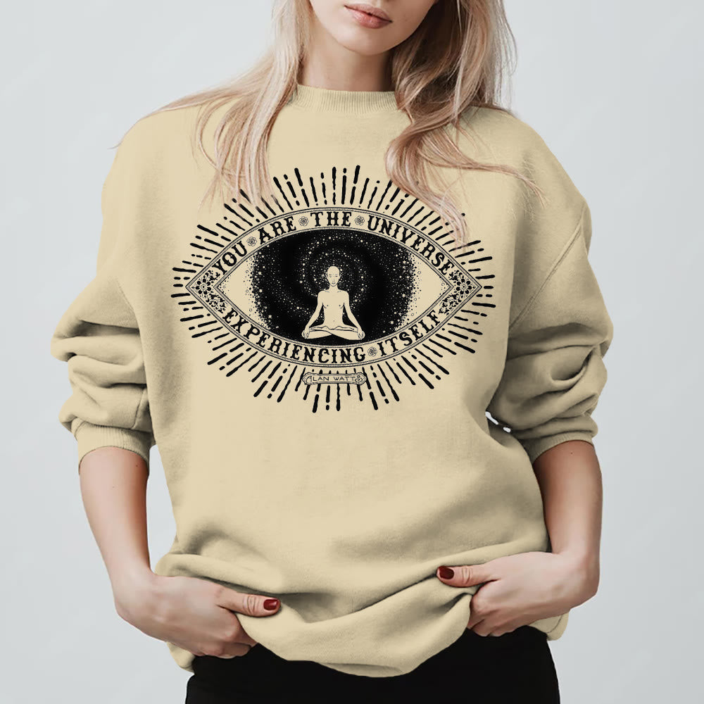 Olivenorma YOU ARE THE UNIVERSE... Motto Inspiritual Fleece Sweatshirt - image 4