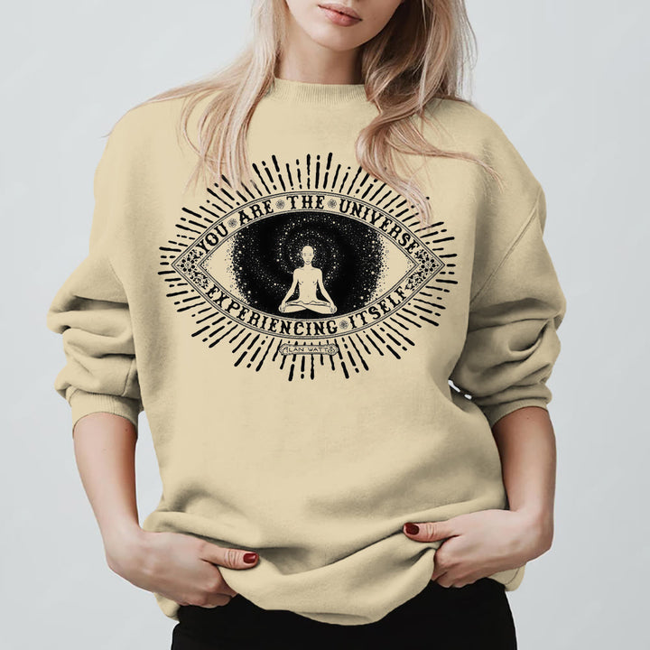 Olivenorma YOU ARE THE UNIVERSE... Motto Inspiritual Fleece Sweatshirt - image 4