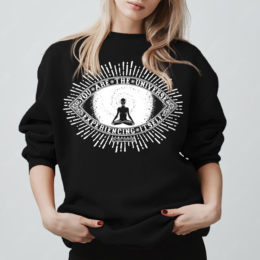 Olivenorma YOU ARE THE UNIVERSE... Motto Inspiritual Fleece Sweatshirt - image 8