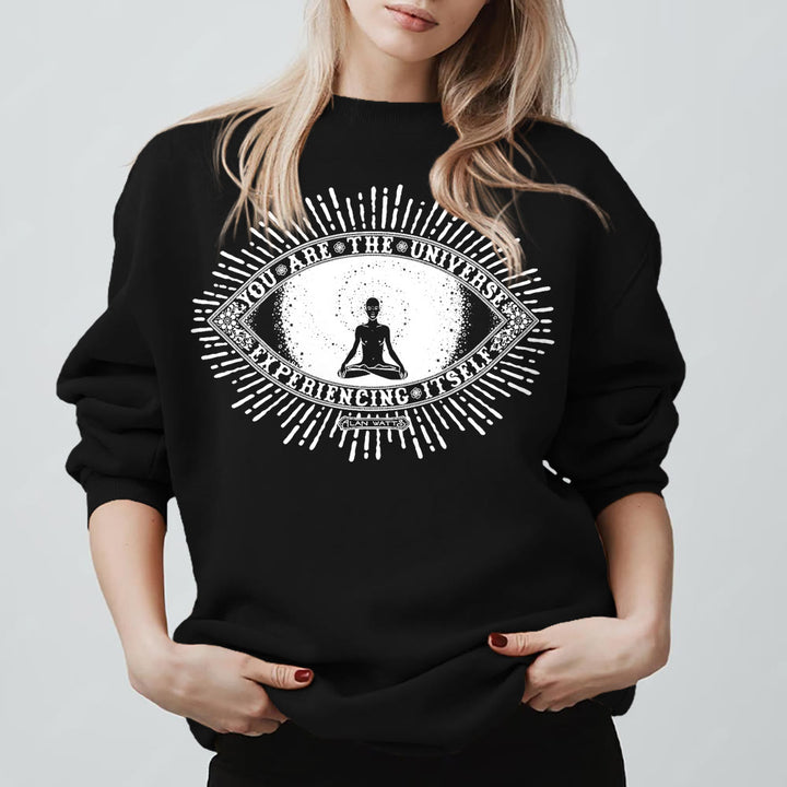 Olivenorma YOU ARE THE UNIVERSE... Motto Inspiritual Fleece Sweatshirt - image 8