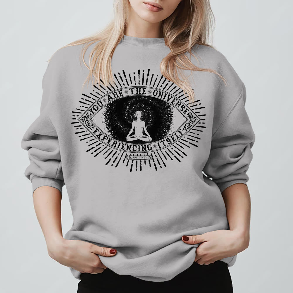 Olivenorma YOU ARE THE UNIVERSE... Motto Inspiritual Fleece Sweatshirt - image 1