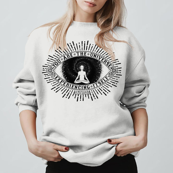 Olivenorma YOU ARE THE UNIVERSE... Motto Inspiritual Fleece Sweatshirt - image 6