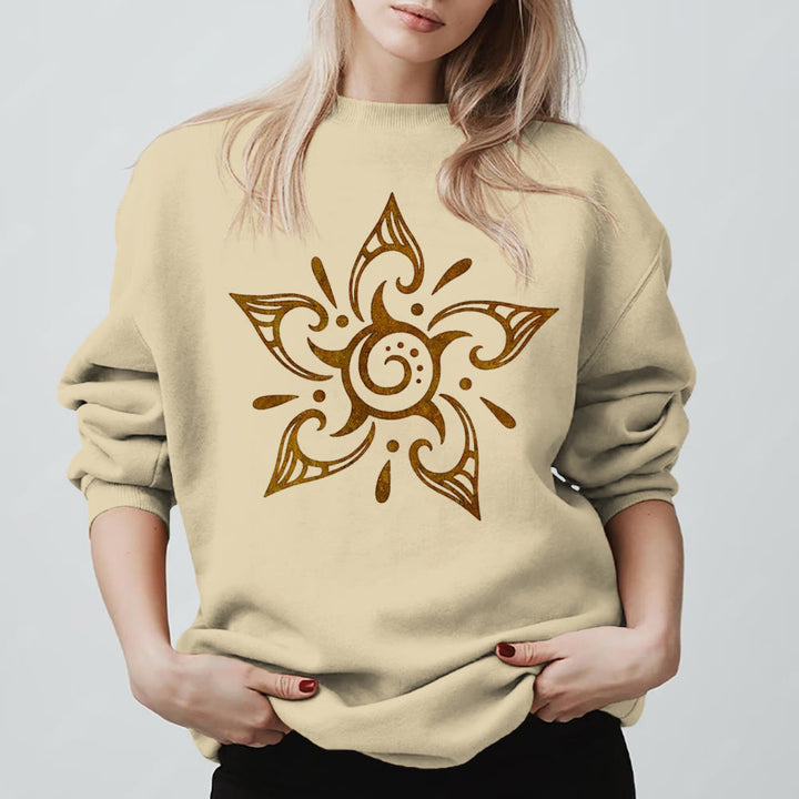 Olivenorma Tribal Mystical Spiritual Growth Floral Fleece Pullover Sweatshirt - image 14