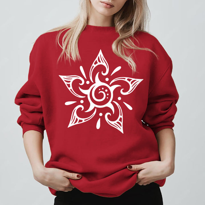 Olivenorma Tribal Mystical Spiritual Growth Floral Fleece Pullover Sweatshirt - image 4