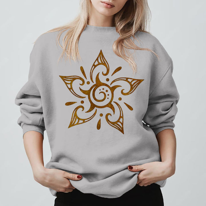 Olivenorma Tribal Mystical Spiritual Growth Floral Fleece Pullover Sweatshirt - image 10