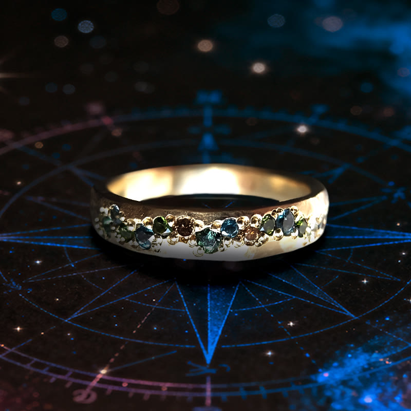 Olivenorma Stardust Serenade Zirconia Rainbow Ring - image 3