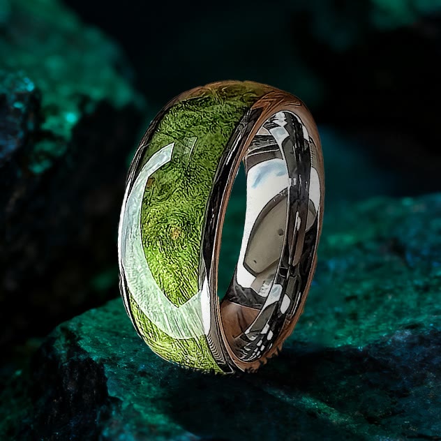 Olivenorma Verdant Canopy Serpentinite Ring - US 13 - image 0