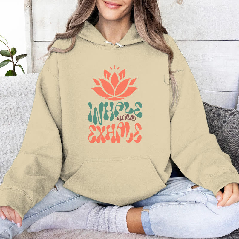 Olivenorma INHALE & EXHALE Lotus Yoga Meditation Fleece Sweater Unisex Long Sleeve Hoodies - image 13